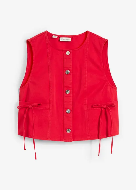 Keprová vesta z elastické bavlněné směsi, bonprix