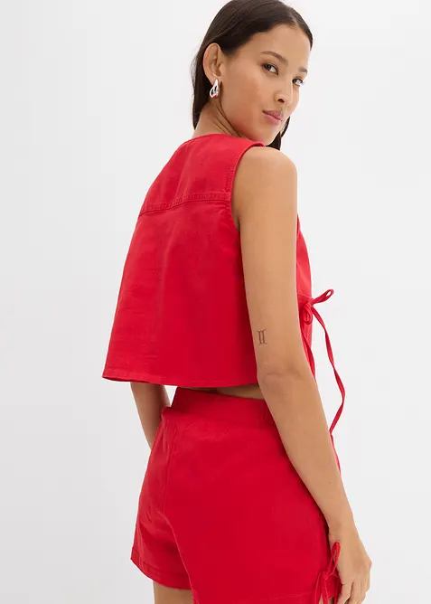 Keprová vesta z elastické bavlněné směsi, bonprix