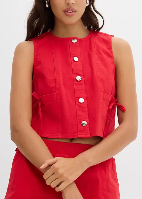 Keprov&aacute; vesta z elastick&eacute; bavlněn&eacute; směsi, bonprix