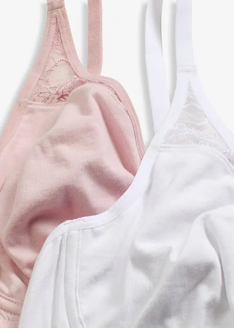 Podprsenka s kosticemi a s měkkou bavlnou (2 ks v balení), bonprix