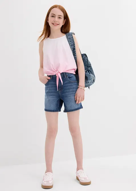 Džínové bermudy, Mid Waist, bonprix