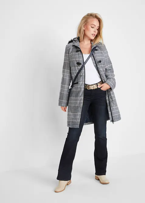 Bootcut džíny Mid Waist, strečové, bonprix