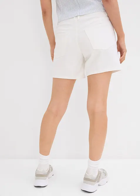 Džínové bermudy Mid Waist, Low Stretch, bonprix