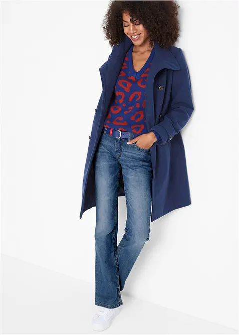 Pohodlné strečové džíny, Bootcut, Mid Waist, bonprix