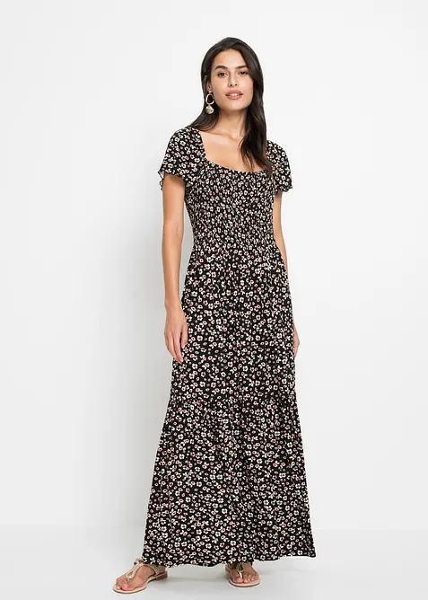 Dlouhé šaty ze směsi s viskózou, bonprix