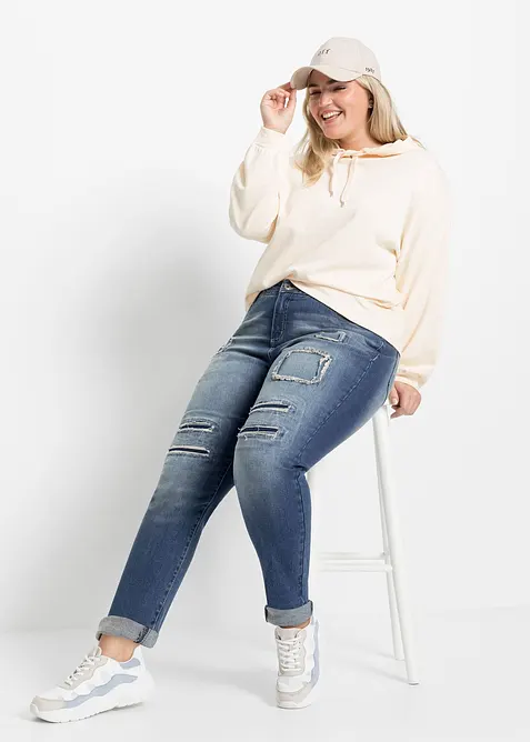 Boyfriend džíny, Mid Waist, bonprix