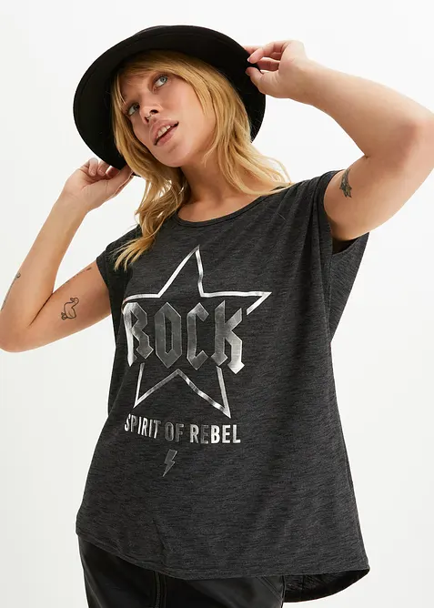 Dlouhé tričko z měkké viskózové směsi, bonprix