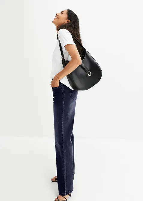 Strečové džíny Wide Leg, Mid Waist, bonprix