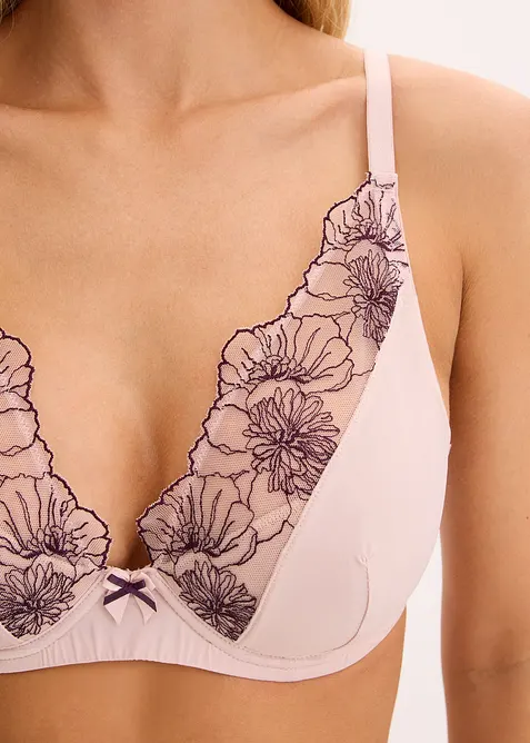 Vyztužená podprsenka s jemnou výšivkou, bonprix