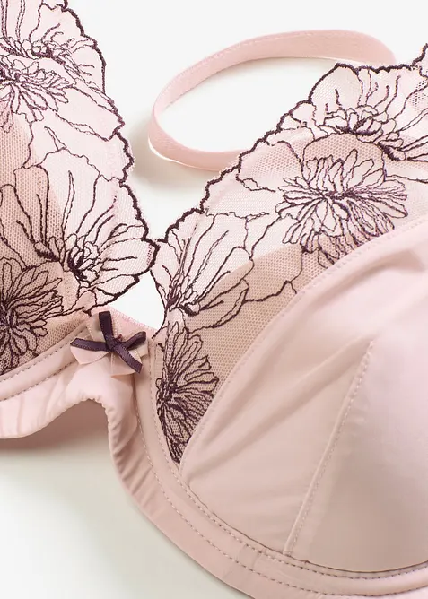 Vyztužená podprsenka s jemnou výšivkou, bonprix