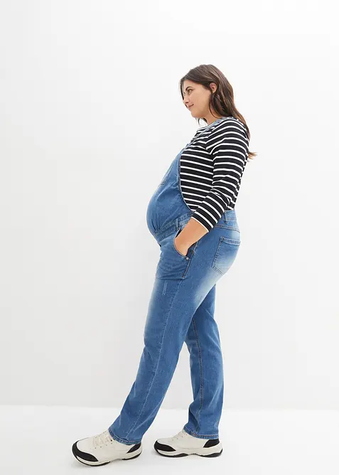 Těhotenské džíny s laclem Straight Leg, bonprix