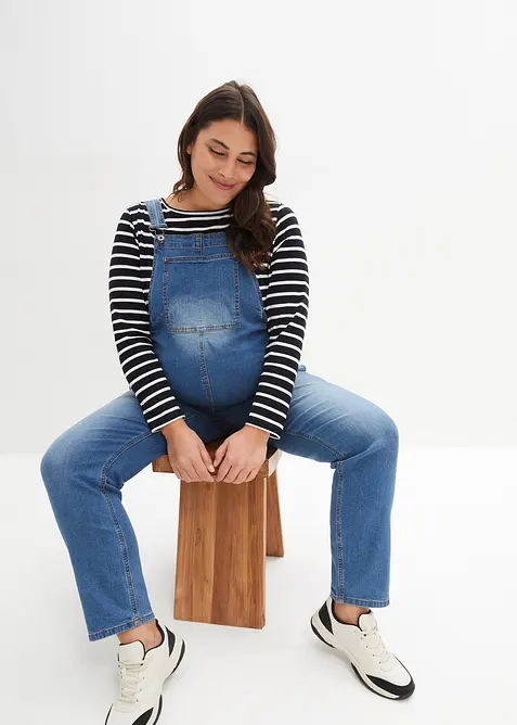 Těhotenské džíny s laclem Straight Leg, bonprix