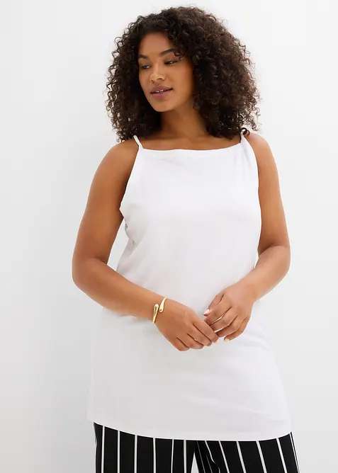 Dlouh&yacute; top z elastick&eacute; bavlněn&eacute; směsi, bonprix