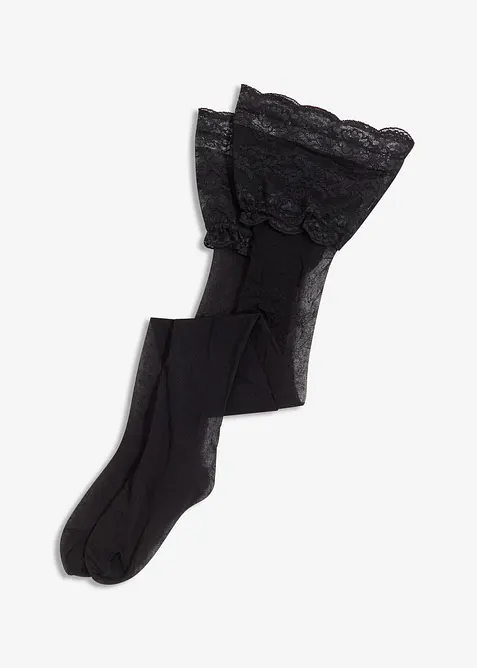 Samodržící punčochy s krajkou 20 DEN, bonprix