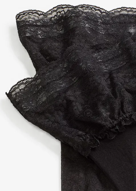 Samodržící punčochy s krajkou 20 DEN, bonprix