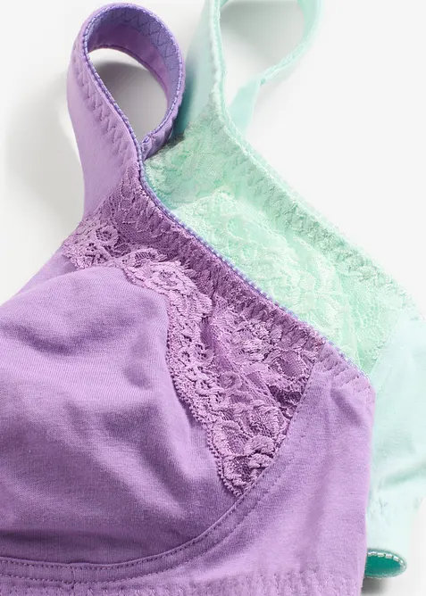 Hladká podprsenka bez kostic, s bavlnou (2ks v balení), bonprix