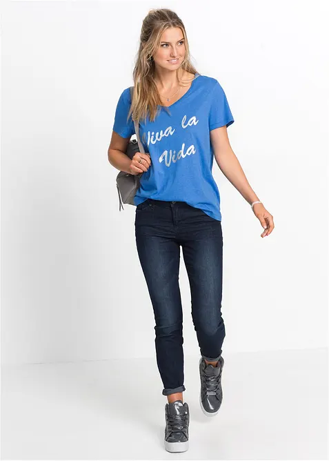 Džíny Super Skinny, Mid Waist, zkrácené, bonprix