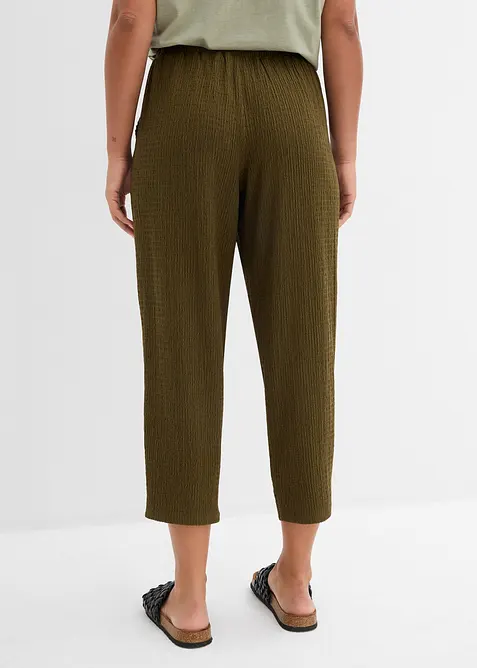 Žerzejové kalhoty ze strukturovaného materiálu, bonprix