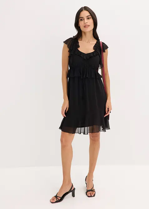 Šifonové šaty s áčkovou linií, bonprix