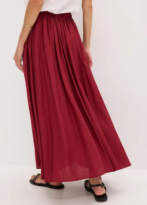 Dlouh&aacute; sukně ze strukturovan&eacute;ho mačkan&eacute;ho materi&aacute;lu, bonprix