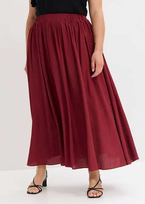 Dlouhá sukně ze strukturovaného mačkaného materiálu, bonprix