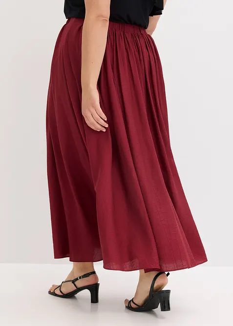 Dlouhá sukně ze strukturovaného mačkaného materiálu, bonprix