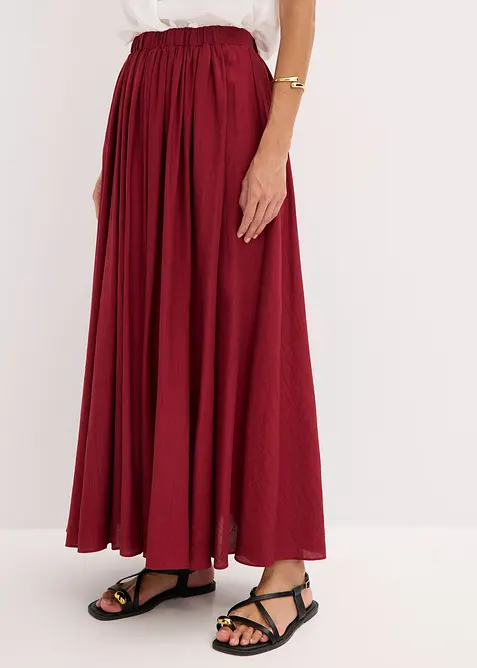 Dlouh&aacute; sukně ze strukturovan&eacute;ho mačkan&eacute;ho materi&aacute;lu, bonprix