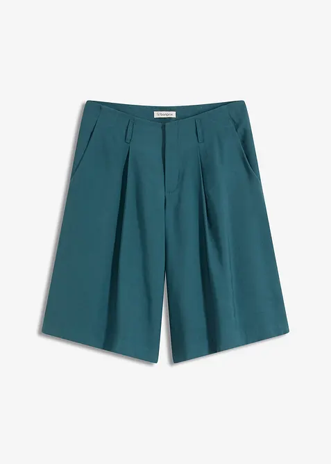 Široké bermudy se záhyby v pase, bonprix