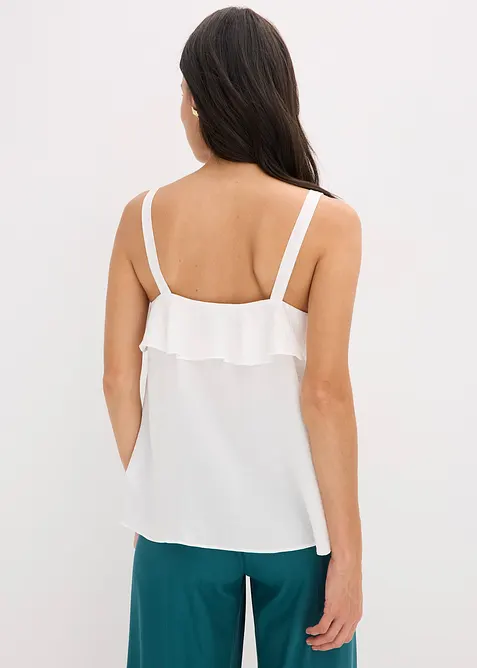 Top s &uacute;zk&yacute;mi ram&iacute;nky, z leskl&eacute;ho sat&eacute;nu, bonprix