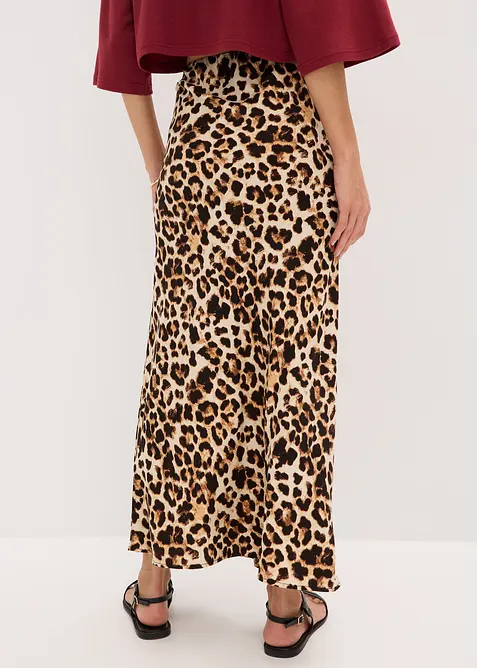 Midi sukně ze splývavé viskózy, bonprix