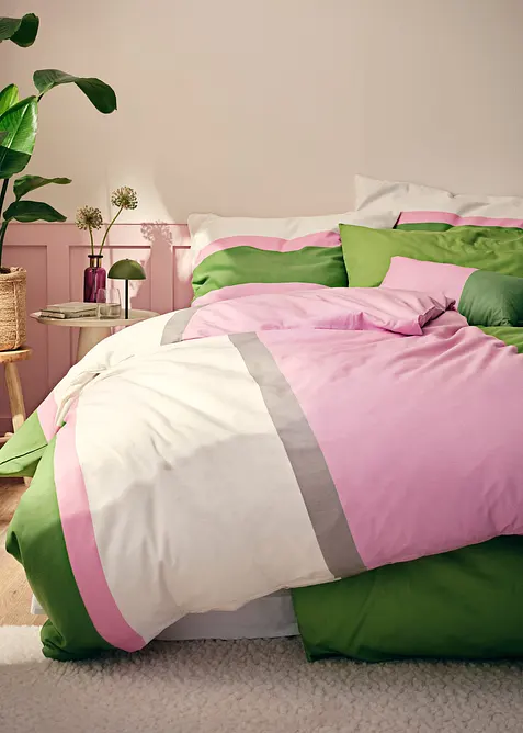 Souprava povlečení s barevnými bloky, bonprix