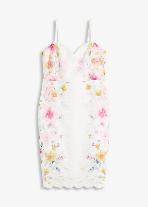 Krajkové šaty na ramínka, bonprix