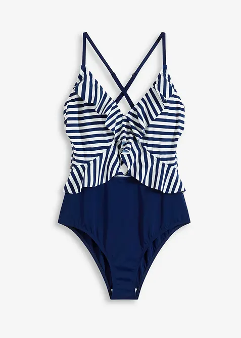 Jednodílné plavky s volánem, bonprix