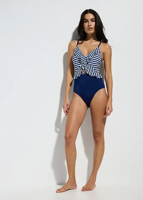 Jednodílné plavky s volánem, bonprix