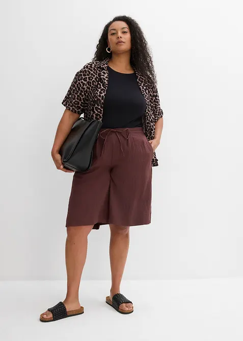 Bermudy ze splývavé viskózové směsi, bonprix