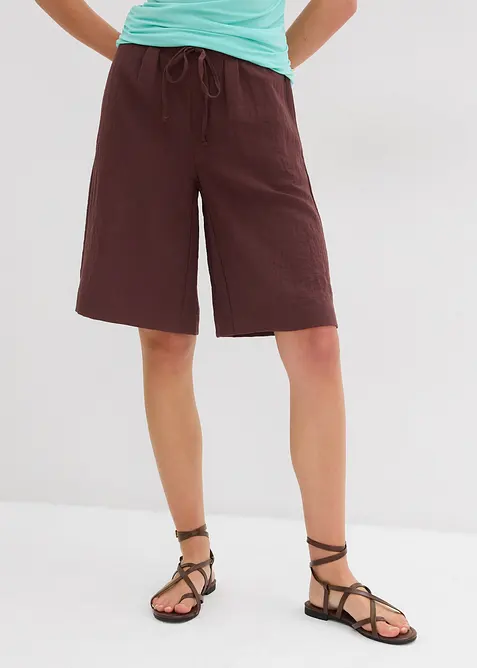 Bermudy ze splývavé viskózové směsi, bonprix