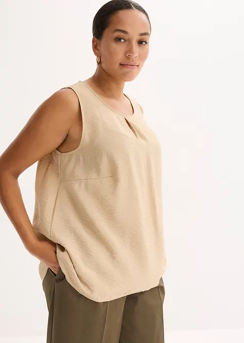 Halenkový top ze splývavé viskózové směsi, bonprix