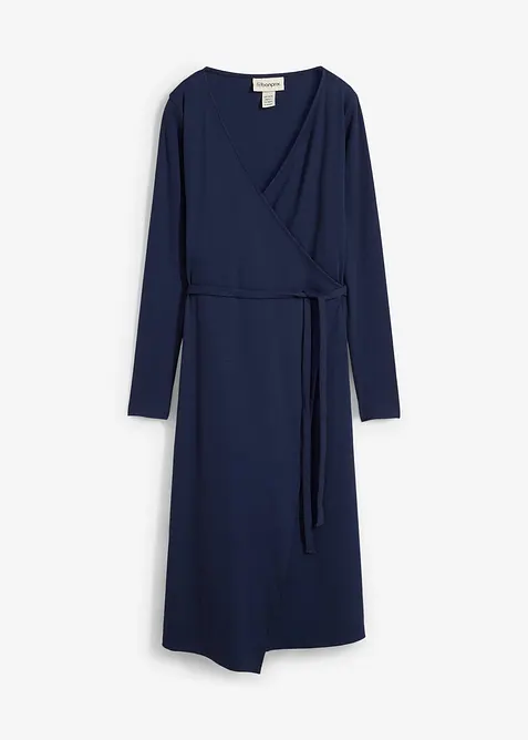 Žebrované zavinovací šaty z organické bavlny, pro těhotenství i pro období po porodu, bonprix