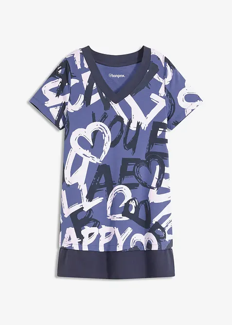 Dlouhé triko s krátkým rukávem, bonprix