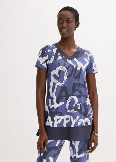 Dlouhé triko s krátkým rukávem, bonprix