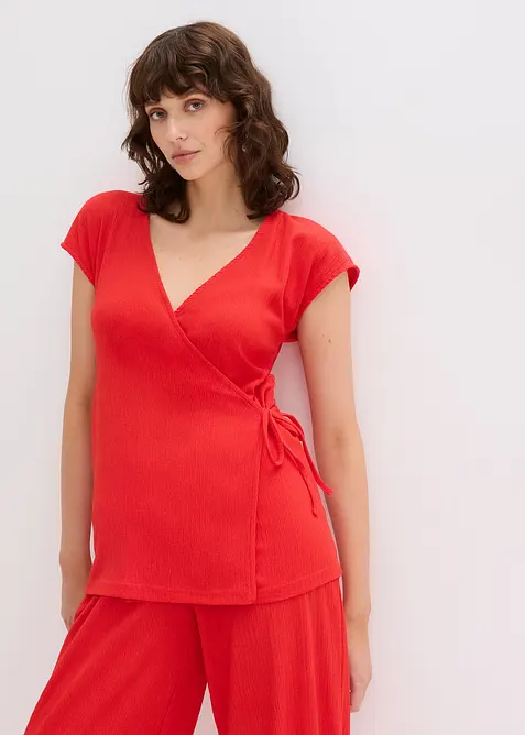 Tričko se zavinovacím vzhledem, bonprix