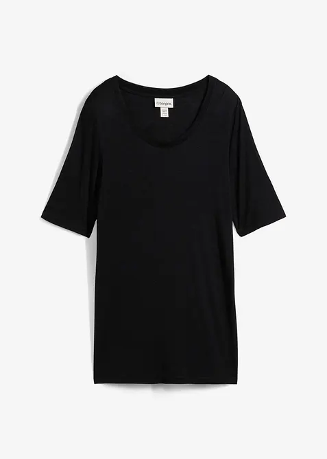 Dlouh&eacute; tričko z měkk&eacute; visk&oacute;zy, bonprix