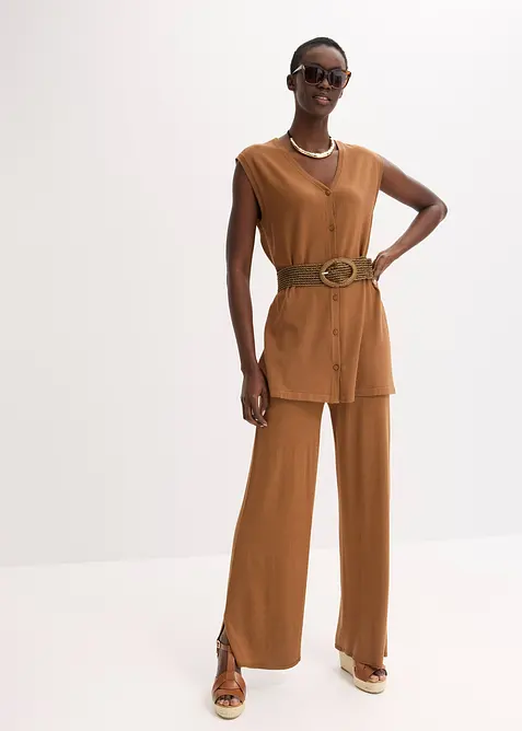 Dlouhá vesta z jemného úpletu, bonprix