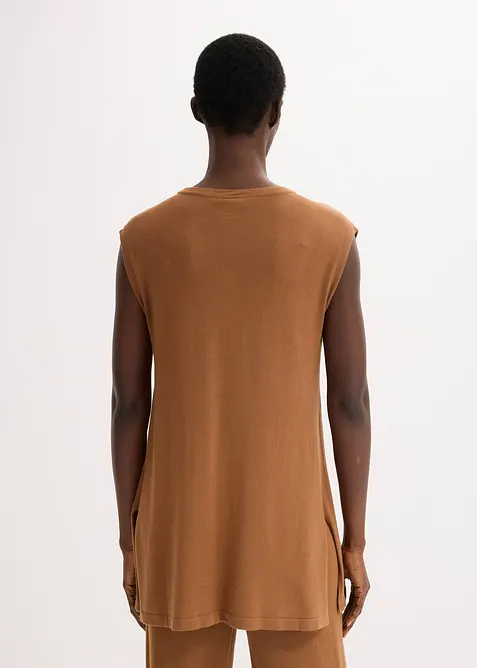 Dlouhá vesta z jemného úpletu, bonprix