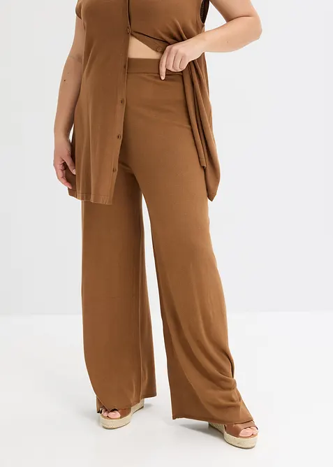 Kalhoty z jemného úpletu, bonprix