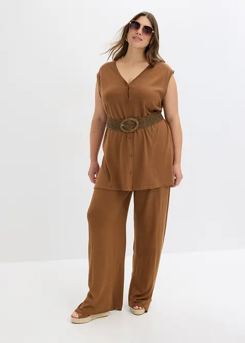 Kalhoty z jemného úpletu, bonprix