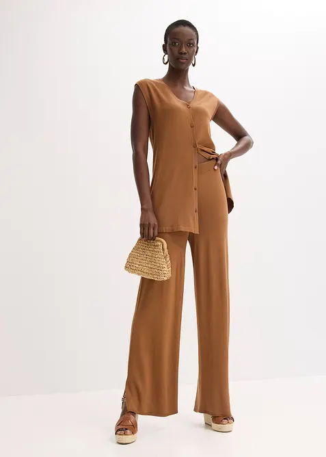 Kalhoty z jemného úpletu, bonprix