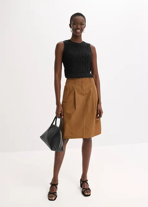 Ažurový pletený top s metalickými vlákny, bonprix