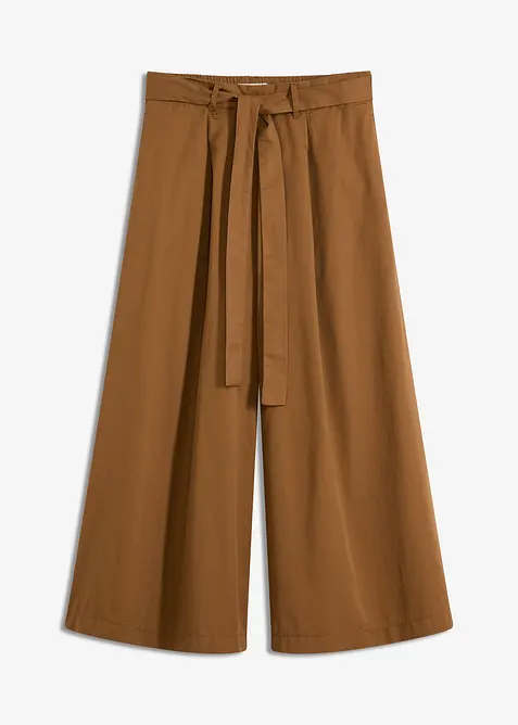 Kalhoty z bavlněn&eacute;ho popel&iacute;nu a p&aacute;sek (2d&iacute;ln&aacute; souprava), bonprix