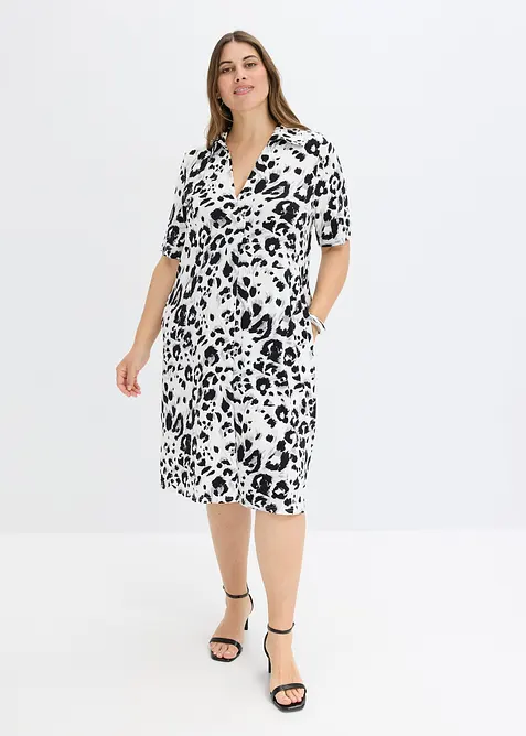 Úpletové šaty s kapsami, bonprix